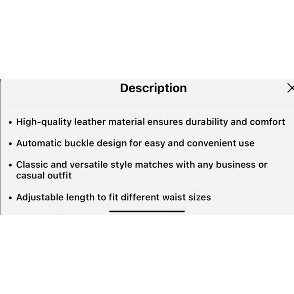 NWOT gold buckle black belt. - Picture 3 of 7